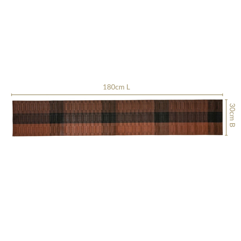 Urban Stripes Reversible Brown Table Runner 180x30cm
