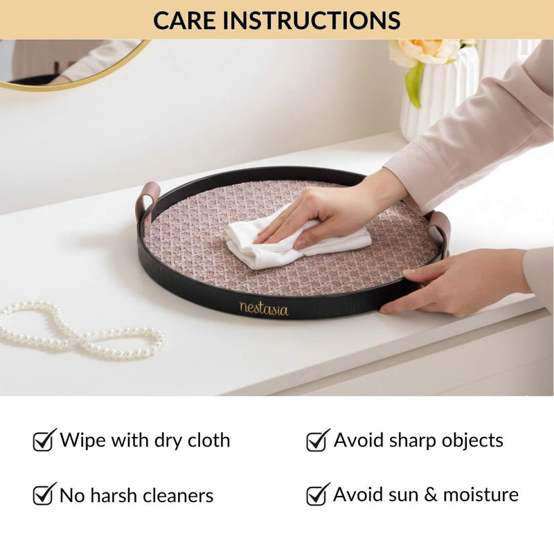 Urban Weave Multipurpose Round Tray Taupe