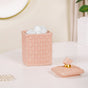 Modern Vanity Table Ceramic Jar With Lid Peach