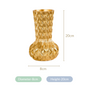 Luxe Textured Golden Flower Vase