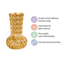 Luxe Textured Golden Flower Vase