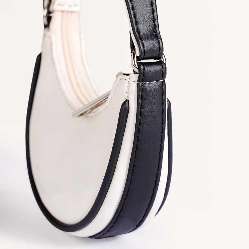 Mini Half Moon Bag White