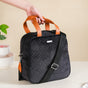 Sling Velvet Thermal Insulated Lunch Bag Black