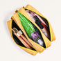 Velvet Travel Makeup Pouch Yellow