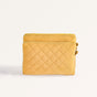 Velvet Travel Makeup Pouch Yellow