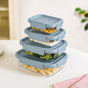 Venti Food Containers Blue Set Of 4 370ml 660ml 1000ml 1500ml