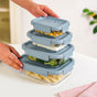 Venti Food Containers Blue Set Of 4 370ml 660ml 1000ml 1500ml