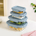 Venti Food Containers Blue Set Of 4 370ml 660ml 1000ml 1500ml