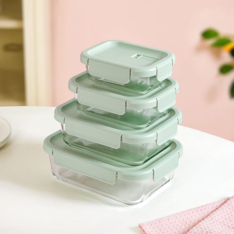 Venti Food Containers Sage Green Set Of 4 370ml 660ml 1000ml 1500ml
