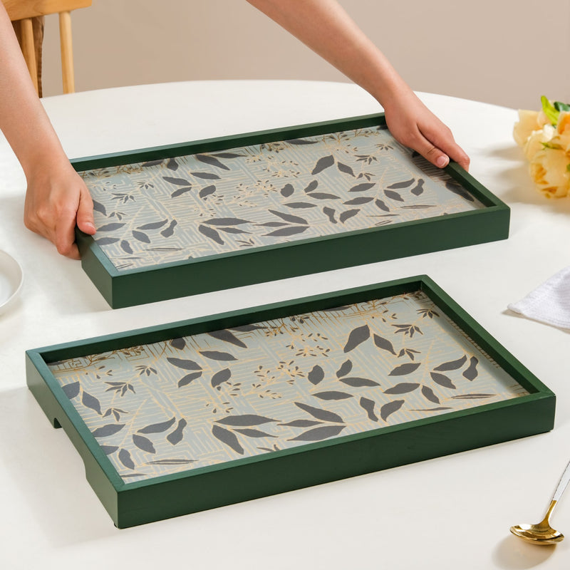 Verdantia Wooden Tea Tray Set Of 2