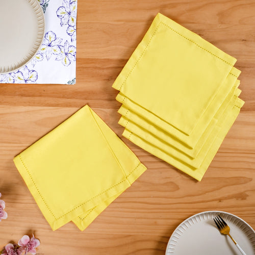 Verde Solid Green Table Napkins Set Of 6