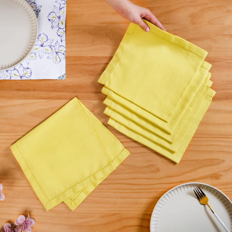 Verde Solid Green Table Napkins Set Of 6