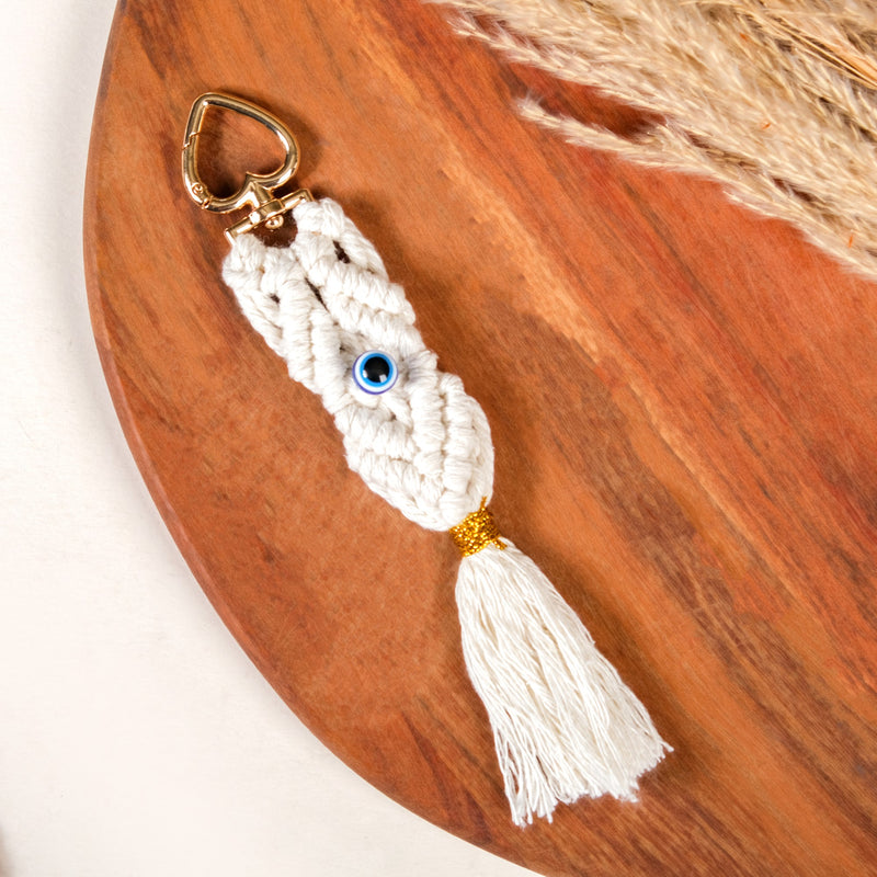 Macrame Evil Eye Keychain Set Of 4