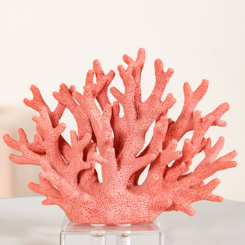 Vibrant Coral Coffee Table Decor