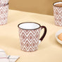 Kaleido Ceramic Tea Cup Set Of 6 Taupe 250ml