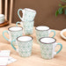 Kaleido Tea Cup Set Of 6 Green 250ml