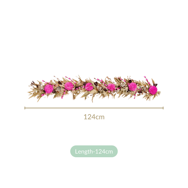 Pink Eco Friendly Decorative Dried Flower Set Of 2