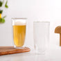 Vinatge Double Wall Tall Beer Glasses Set Of 2 530ml