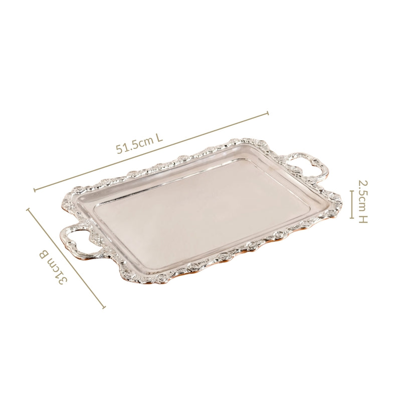 Vintage Decorative Tray With Handles