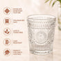 Vintage Embossed Shot Glass Set Of 12 55ml