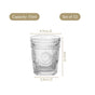Vintage Embossed Shot Glass Set Of 12 55ml
