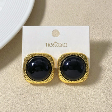 Vintage Nouveau Studs Black