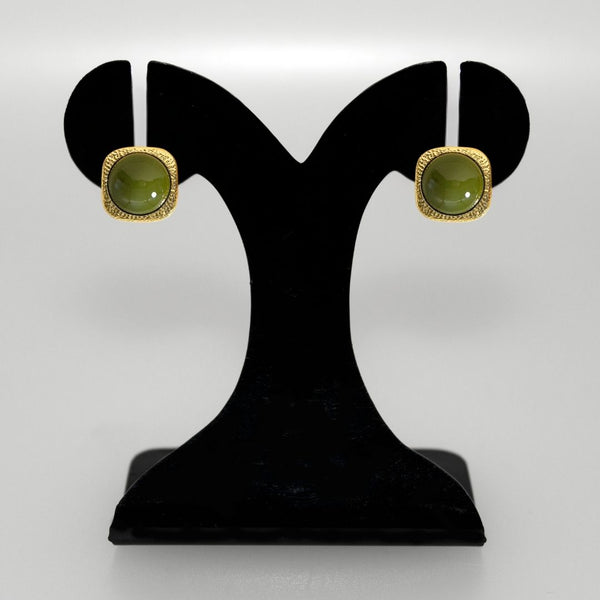 Vintage Nouveau Studs Green