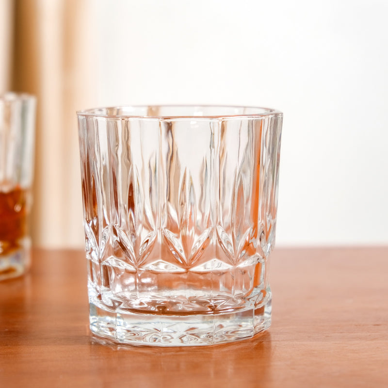 Set Of 6 Vintage Old Fashioned Whiskey Glasses 240ml