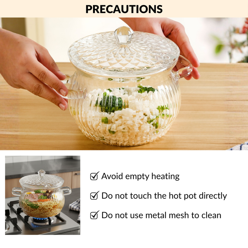 Vintage Style Embossed Cooking Pot 2000ml