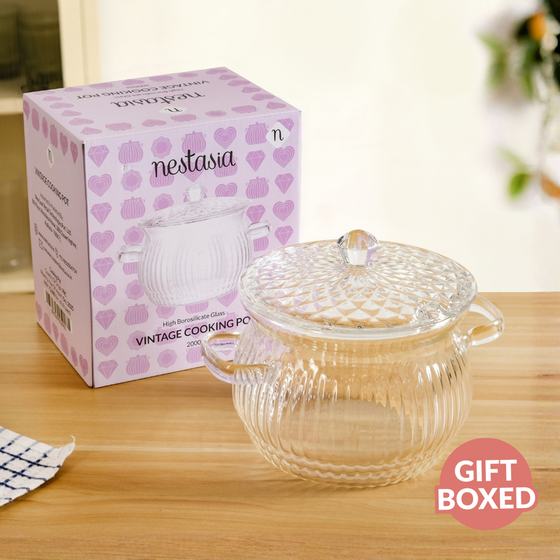Vintage Style Embossed Cooking Pot 2000ml