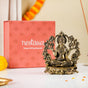 Vishnupriya Maha Laxmi Pure Brass Idol With Gift Box 10cm