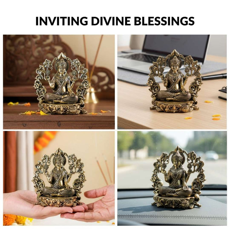 Vishnupriya Maha Laxmi Pure Brass Idol With Gift Box 10cm