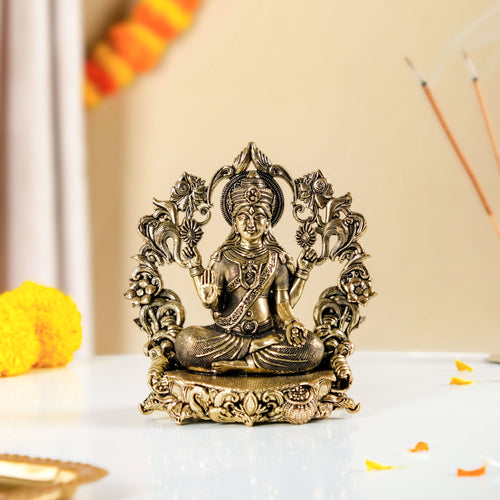 Vishnupriya Maha Laxmi Pure Brass Idol With Gift Box 10cm