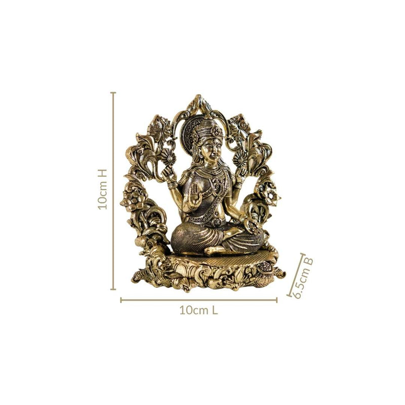 Vishnupriya Maha Laxmi Pure Brass Idol With Gift Box 10cm