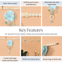 Artificial Pearl String Blue Blossom Door Hanging