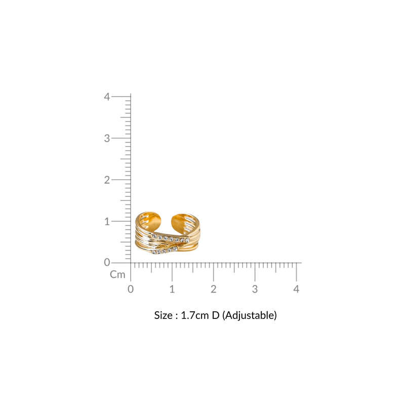 Vogue Radiance Layered Gold Ring