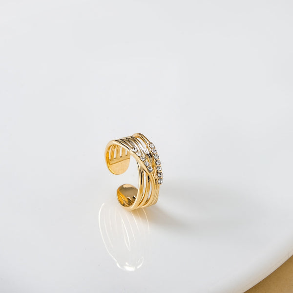 Vogue Radiance Layered Gold Ring