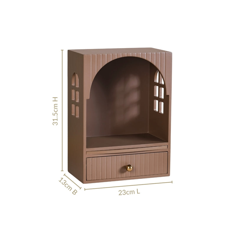 Wall Mountable Pooja Mandir For Home And Office 23x13x31cm