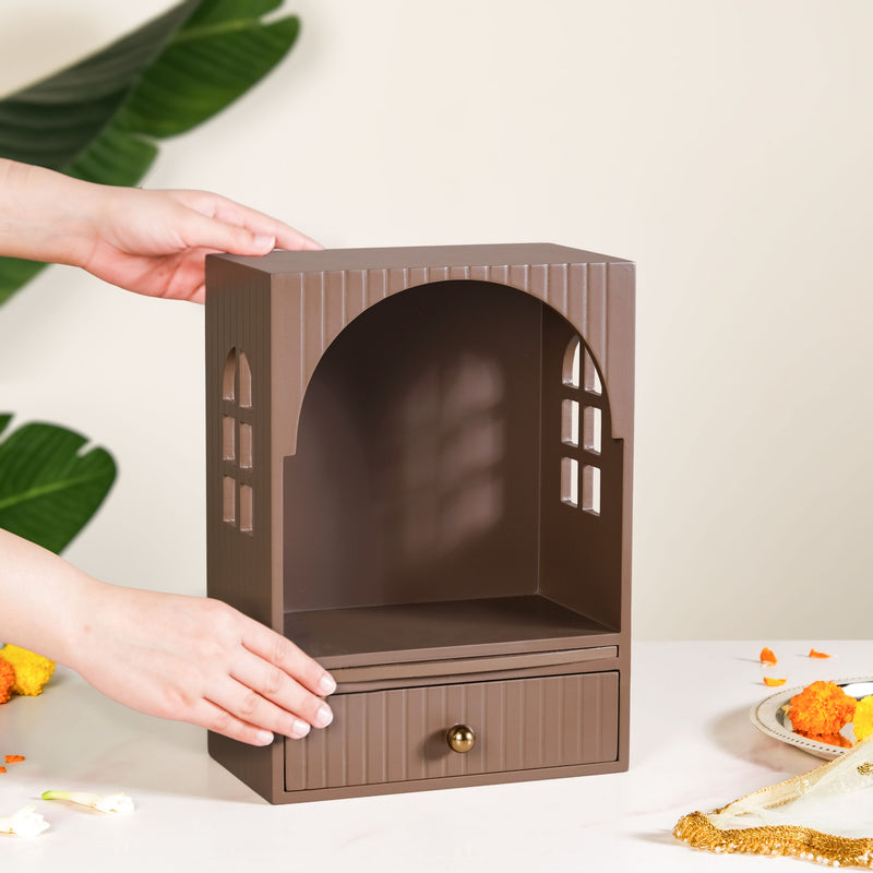 Wall Mountable Pooja Mandir For Home And Office 23x13x31cm