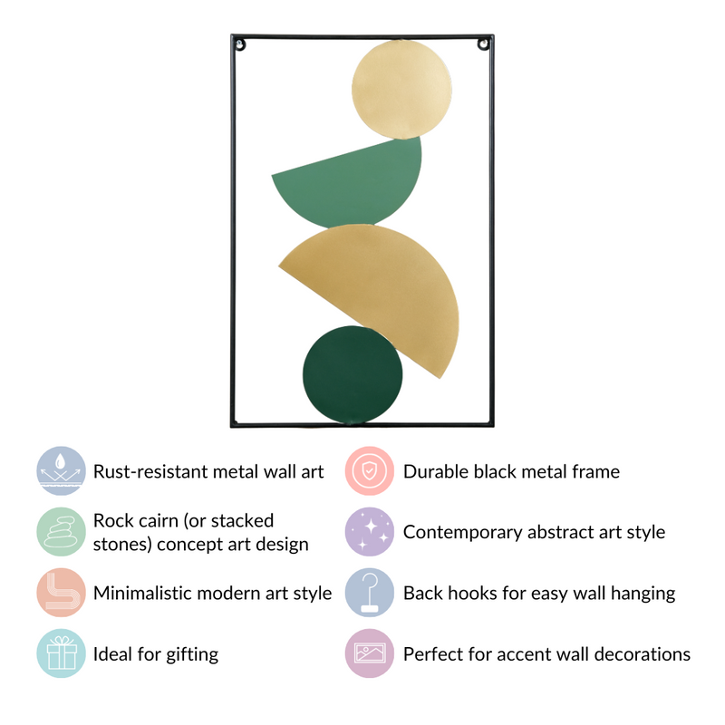 Balance Stone Pile Concept Art Wall Decor 23x15 Inch- Wall art, wall hanging, wall decor, large wall art, framed art