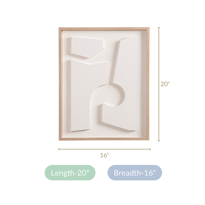 Art 3D Wall Decor With Frame 20x16 Inch