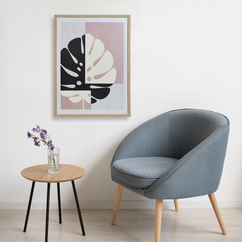 Contemporary Style Monstera Leaf Wall Art 23x17 Inch- Contemporary Monstera Leaf Art, Wall Art, Leaf Wall Decor, Monstera Art