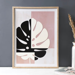 Contemporary Style Monstera Leaf Wall Art 23x17 Inch- Contemporary Monstera Leaf Art, Wall Art, Leaf Wall Decor, Monstera Art