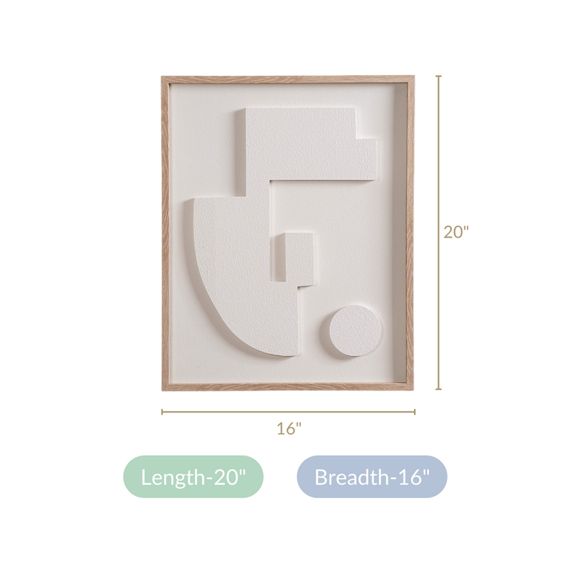 Abstract 3D Wall Art For Home Decor 20x16 Inch