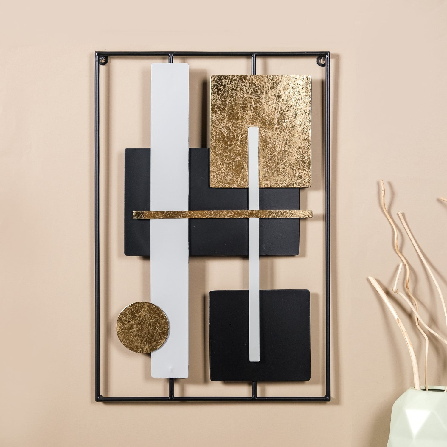 Contemporary Art Design Metal Wall Decor 23x15 Inch