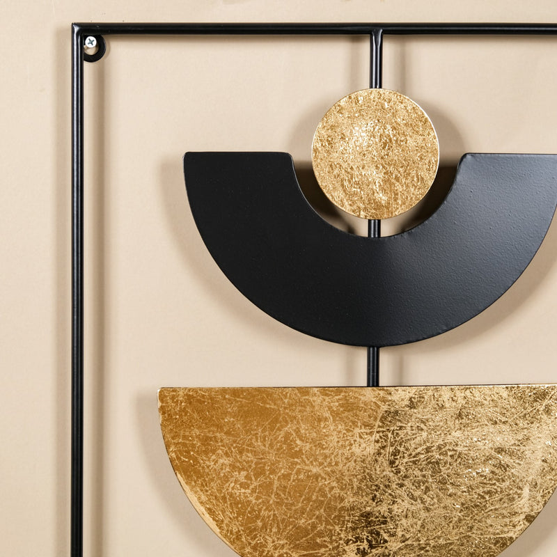 Lunar Cycle Gold Foil Concept Wall Art 23x15 Inch