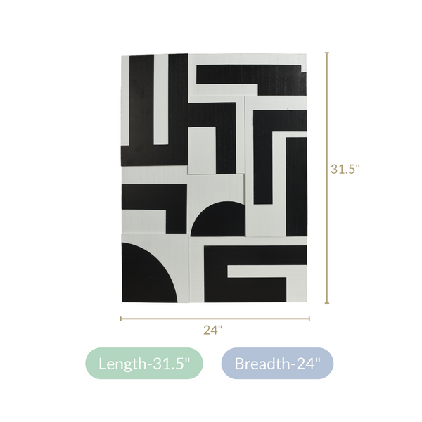 Symmetric Asymmetry Abstract Wall Art 31x24 Inch