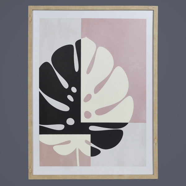 Contemporary Style Monstera Leaf Wall Art 23x17 Inch