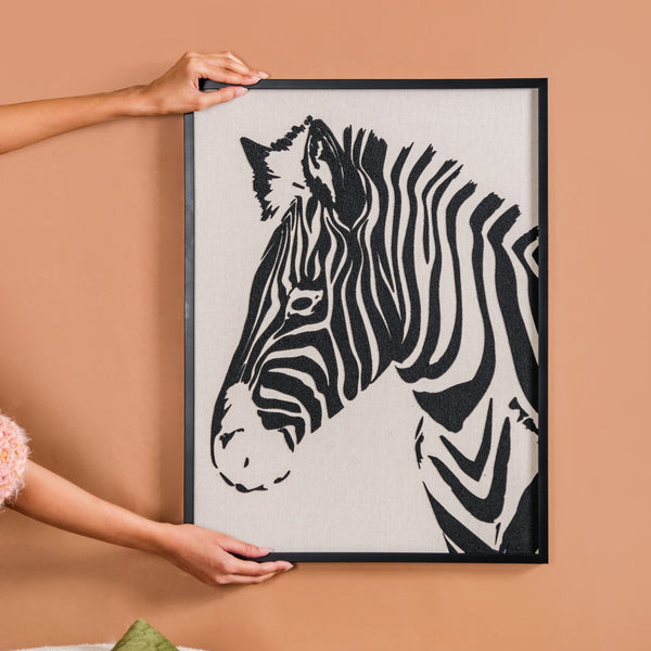 Zebra Safari Wall Decor For Living Room 23x17 Inch