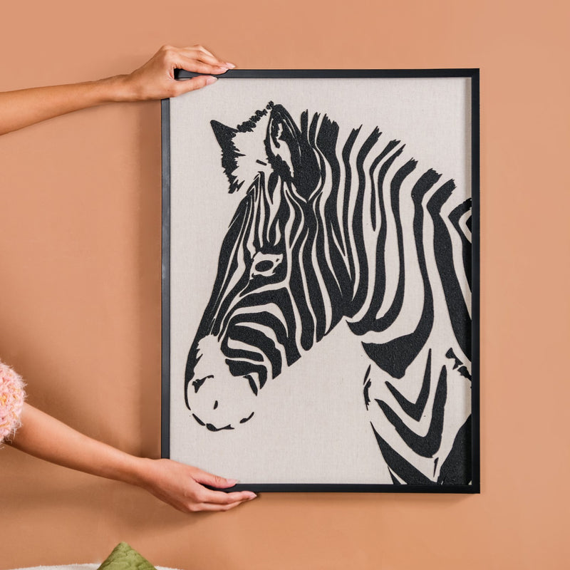 Zebra Safari Wall Decor For Living Room 23x17 Inch